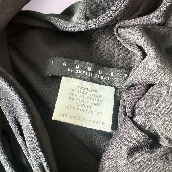 Women’s Laundry By Shelli Segal Black Ruched Tie Detail Black Tank Dress - Picture 11 of 12